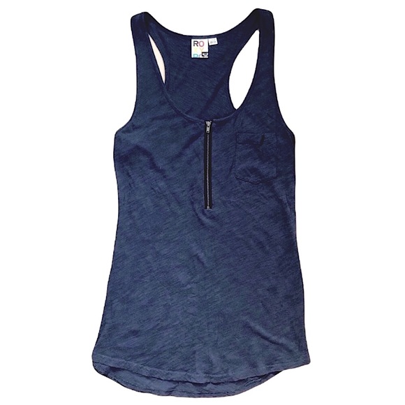 Roxy Navy Logo Tunic Tank - Picture 2 of 7